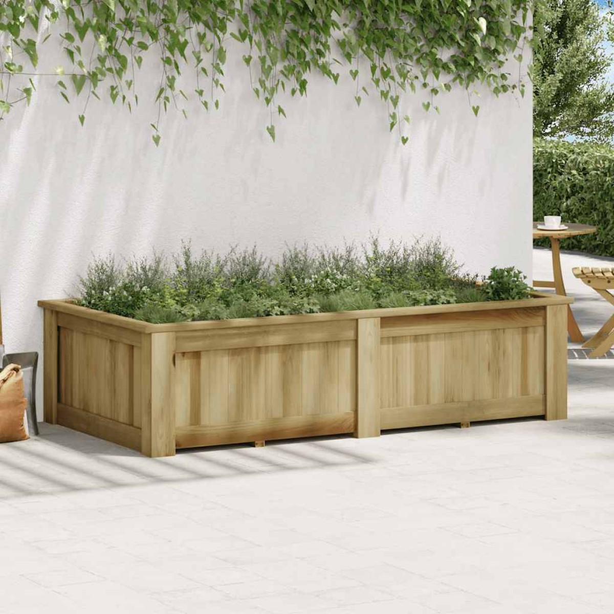 vidaXL Υπερυψωμένη Γλάστρα 196 x 100 x 50 εκ. Εμποτισμένο Ξύλο Πεύκου