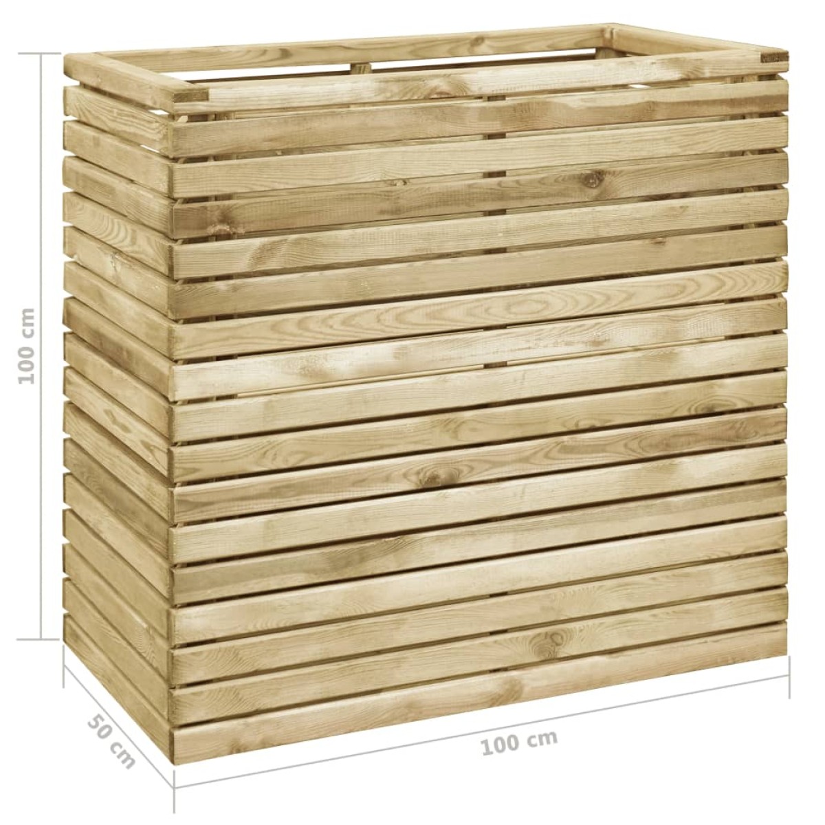 vidaXL Ζαρντινιέρα Υπερυψωμένη 100x50x100 εκ. Εμποτισμένο Ξύλο Πεύκου