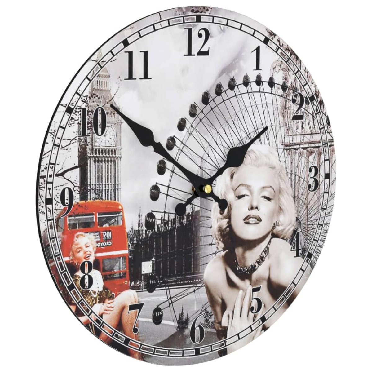 vidaXL Ρολόι Τοίχου Vintage Marilyn Monroe 30 εκ.