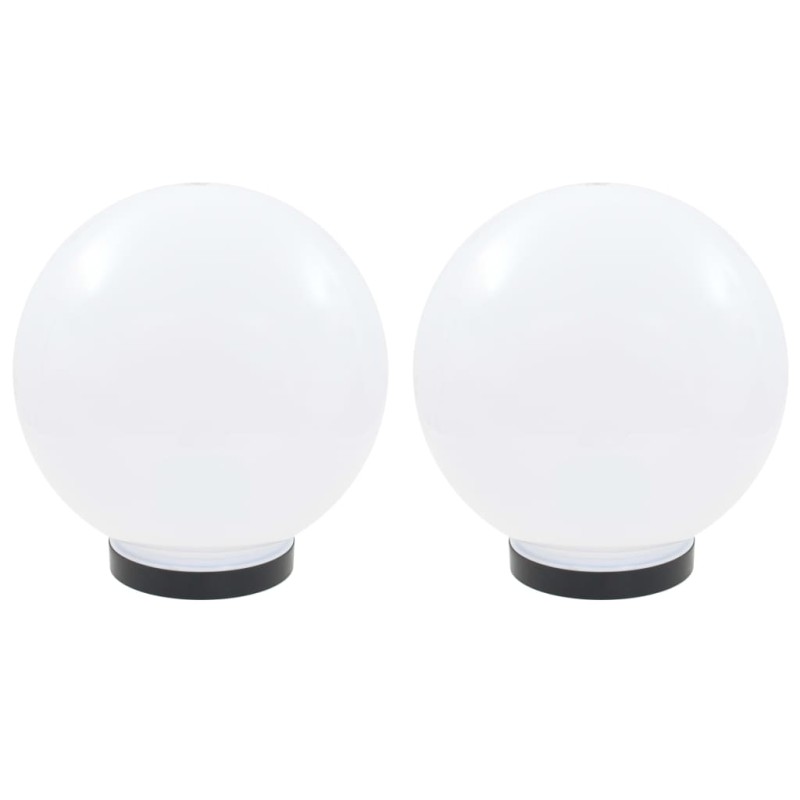 vidaXL Φωτιστικά Μπάλα LED 2 τεμ. Σφαιρικά 25 εκ. Ακρυλικά (PMMA)