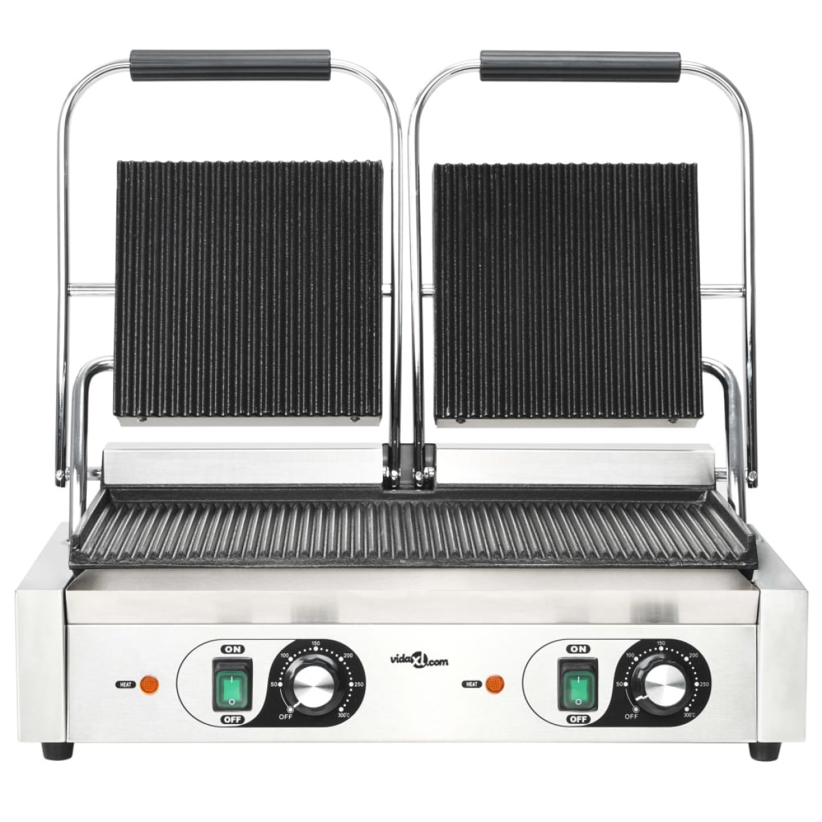vidaXL Τοστιέρα Διπλή Ραβδωτή Panini 3600 W 57 x 30,5 x 20 εκ.