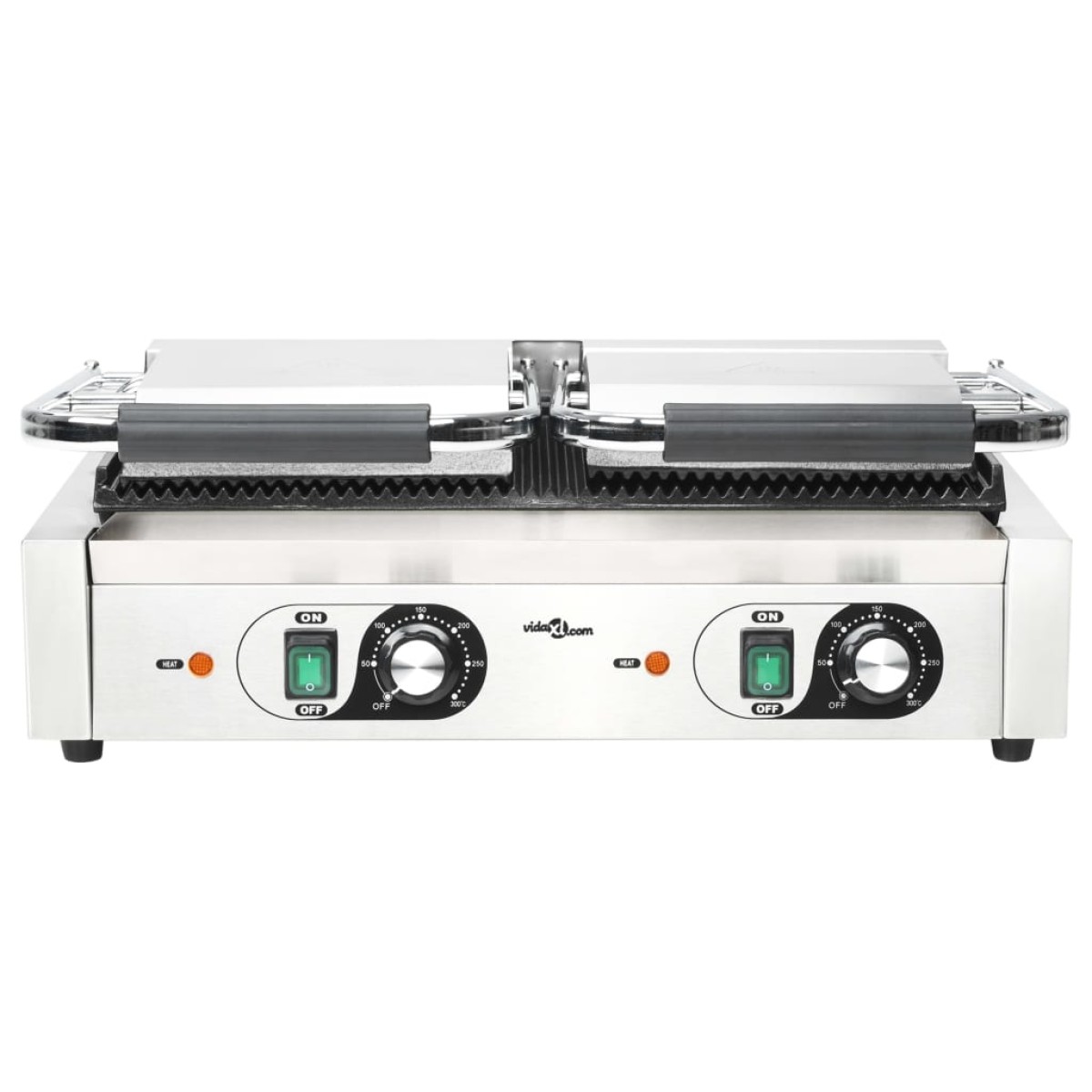 vidaXL Τοστιέρα Διπλή Ραβδωτή Panini 3600 W 57 x 30,5 x 20 εκ.