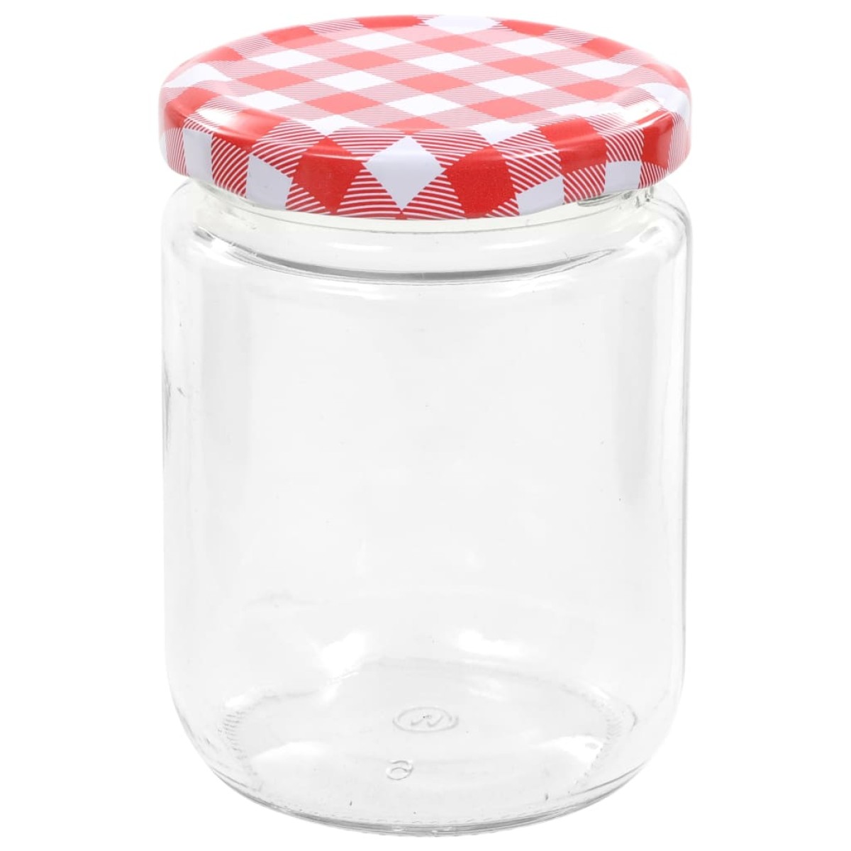 vidaXL Βάζα Μαρμελάδας 48 τεμ. 230 ml Γυάλινα με Κόκκινα/Λευκά Καπάκια