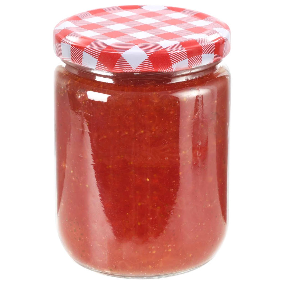 vidaXL Βάζα Μαρμελάδας 96 τεμ. 230 ml Γυάλινα με Κόκκινα/Λευκά Καπάκια