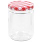 vidaXL Βάζα Μαρμελάδας 96 τεμ. 230 ml Γυάλινα με Κόκκινα/Λευκά Καπάκια