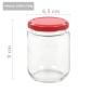 vidaXL Βάζα Μαρμελάδας 48 τεμ. 230 ml Γυάλινα με Κόκκινα Καπάκια