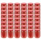 vidaXL Βάζα Μαρμελάδας 48 τεμ. 230 ml Γυάλινα με Κόκκινα Καπάκια
