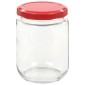vidaXL Βάζα Μαρμελάδας 96 τεμ. 230 ml Γυάλινα με Κόκκινα Καπάκια
