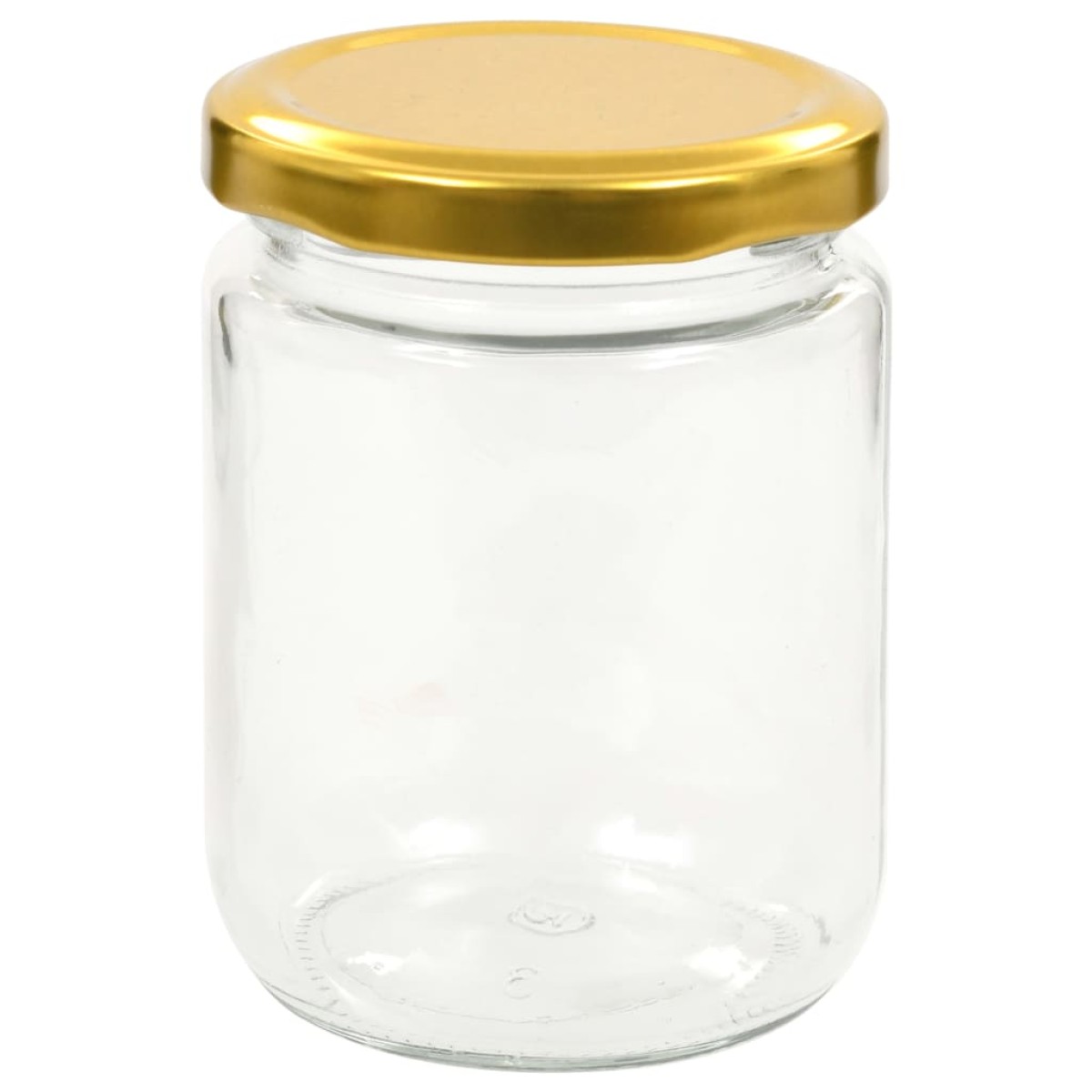 vidaXL Βάζα Μαρμελάδας 48 τεμ. 230 ml Γυάλινα με Χρυσά Καπάκια