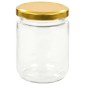 vidaXL Βάζα Μαρμελάδας 48 τεμ. 230 ml Γυάλινα με Χρυσά Καπάκια