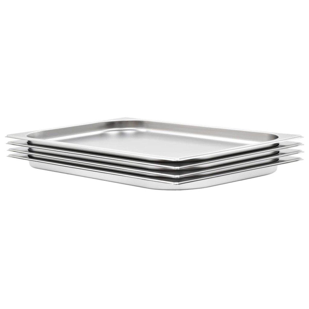 vidaXL Λεκάνες Gastronorm 4 τεμ. GN 1/1 20 χιλ. από Ανοξείδωτο Ατσάλι