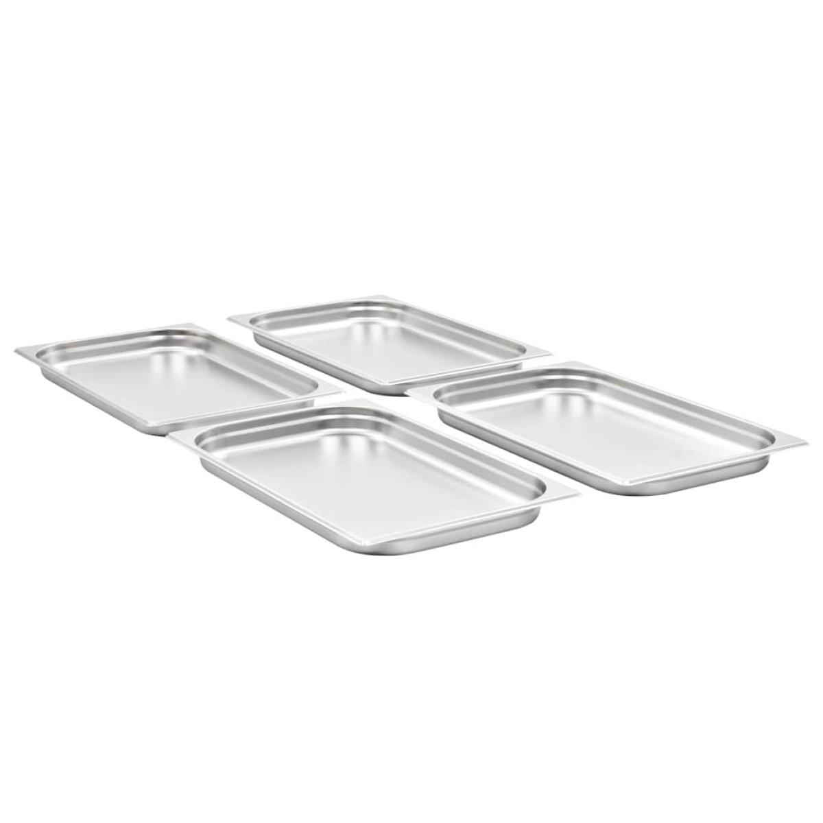 vidaXL Λεκάνες Gastronorm 4 τεμ. GN 1/1 40 χιλ. από Ανοξείδωτο Ατσάλι