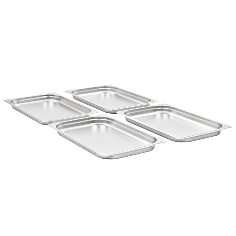 vidaXL Λεκάνες Gastronorm 4 τεμ. GN 1/1 40 χιλ. από Ανοξείδωτο Ατσάλι
