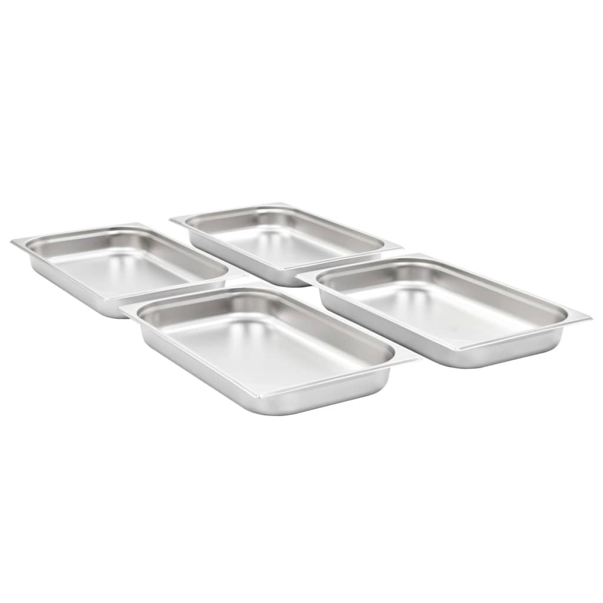 vidaXL Λεκάνες Gastronorm 4 τεμ. GN 1/1 65 χιλ. από Ανοξείδωτο Ατσάλι