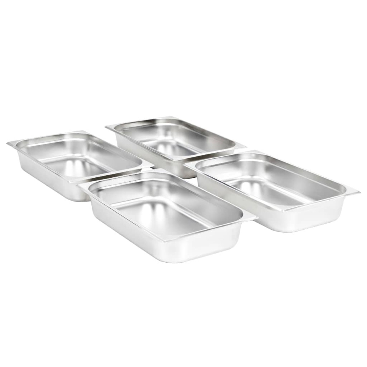 vidaXL Λεκάνες Gastronorm 4 τεμ. GN 1/1 100 χιλ. από Ανοξείδωτο Ατσάλι