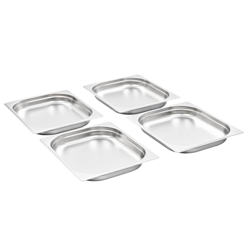 vidaXL Λεκάνες Gastronorm 8 τεμ. GN 1/2 40 χιλ. από Ανοξείδωτο Ατσάλι