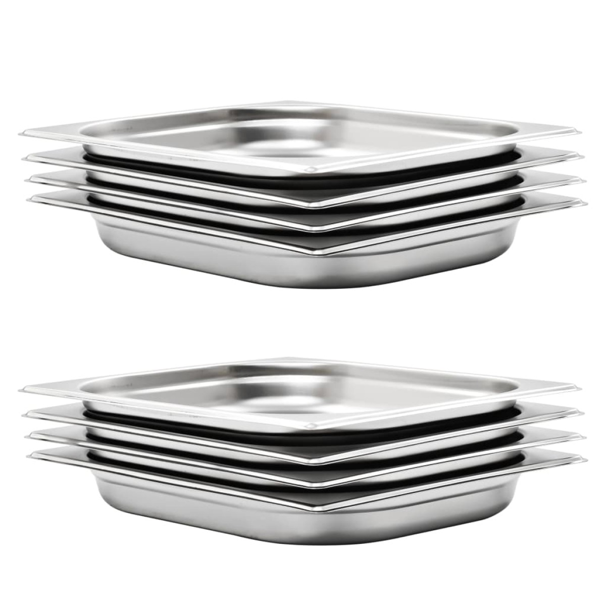 vidaXL Λεκάνες Gastronorm 8 τεμ. GN 1/2 40 χιλ. από Ανοξείδωτο Ατσάλι