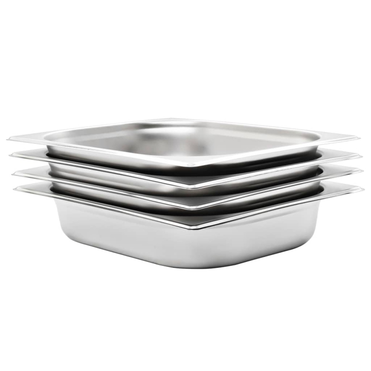 vidaXL Λεκάνες Gastronorm 4 τεμ. GN 1/2 65 χιλ. από Ανοξείδωτο Ατσάλι