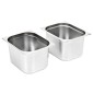 vidaXL Λεκάνες Gastronorm 2 τεμ. GN 1/2 200 χιλ. από Ανοξείδωτο Ατσάλι