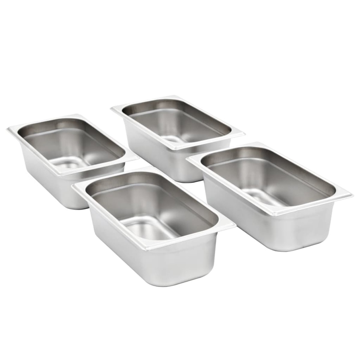 vidaXL Λεκάνες Gastronorm 8 τεμ. GN 1/3 100 χιλ. από Ανοξείδωτο Ατσάλι