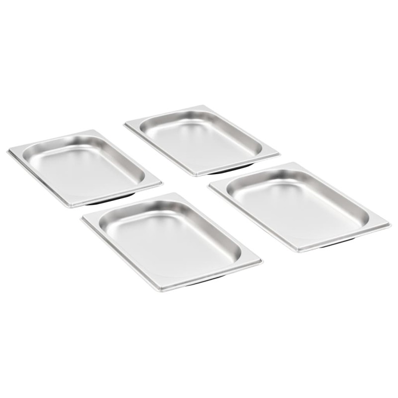 vidaXL Λεκάνες Gastronorm 12 τεμ. GN 1/4 20 χιλ. από Ανοξείδωτο Ατσάλι
