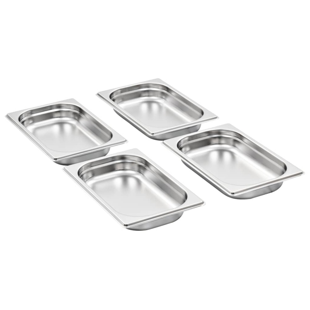 vidaXL Λεκάνες Gastronorm 12 τεμ. GN 1/4 40 χιλ. από Ανοξείδωτο Ατσάλι
