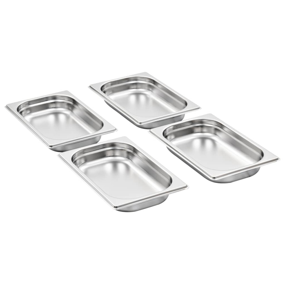 vidaXL Λεκάνες Gastronorm 12 τεμ. GN 1/4 40 χιλ. από Ανοξείδωτο Ατσάλι
