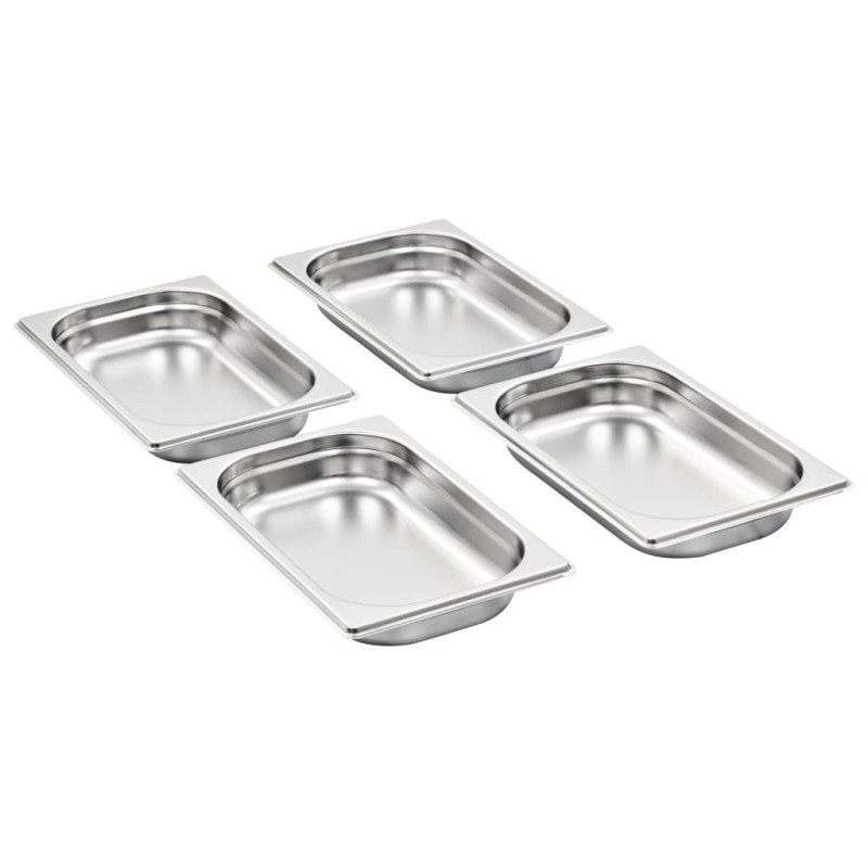 vidaXL Λεκάνες Gastronorm 12 τεμ. GN 1/4 40 χιλ. από Ανοξείδωτο Ατσάλι