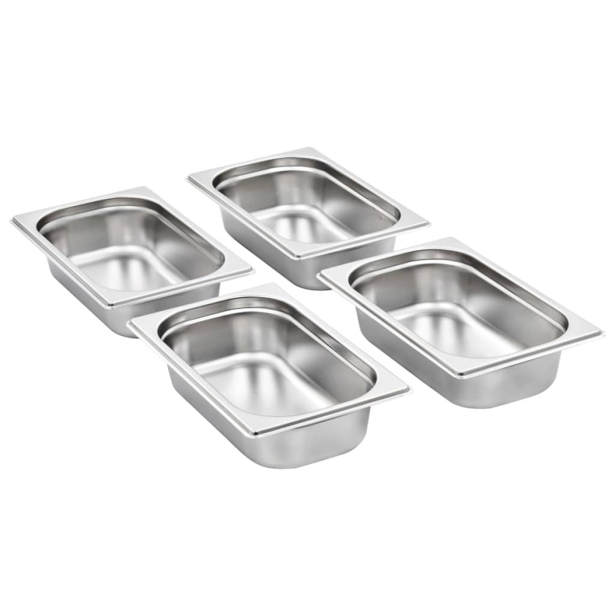 vidaXL Λεκάνες Gastronorm 8 τεμ. GN 1/4 65 χιλ. από Ανοξείδωτο Ατσάλι