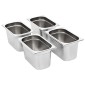 vidaXL Λεκάνες Gastronorm 4 τεμ. GN 1/4 150 χιλ. από Ανοξείδωτο Ατσάλι