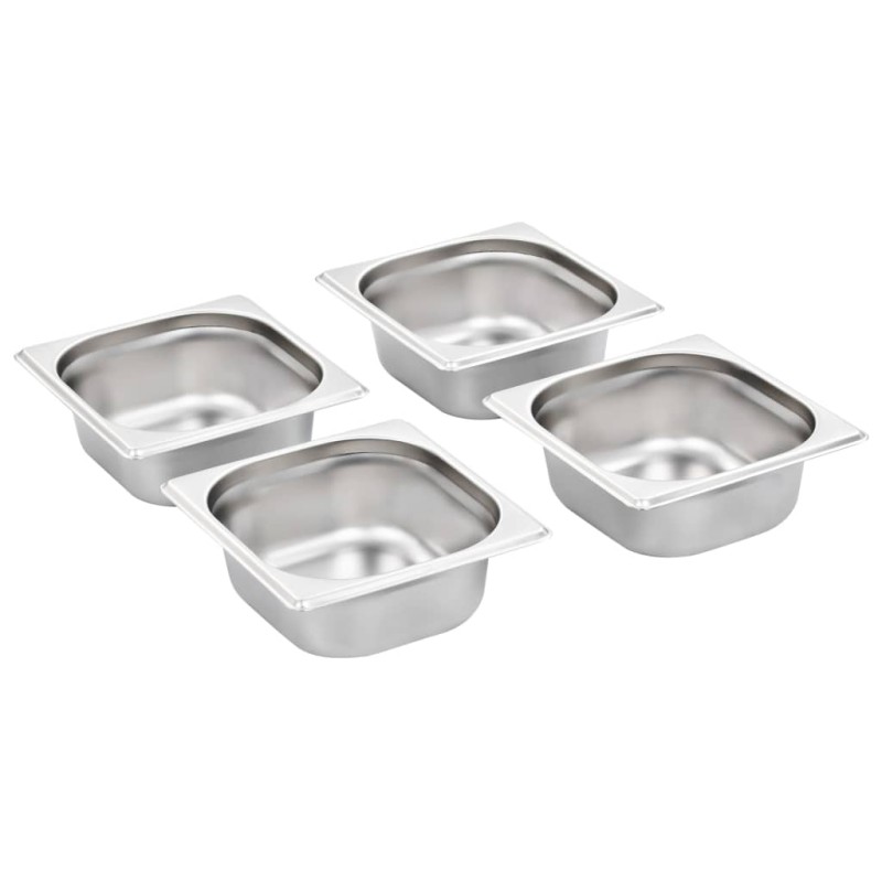 vidaXL Λεκάνες Gastronorm 12 τεμ. GN 1/6 65 χιλ. από Ανοξείδωτο Ατσάλι