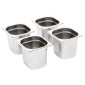 vidaXL Λεκάνες Gastronorm 8 τεμ. GN 1/6 150 χιλ. από Ανοξείδωτο Ατσάλι