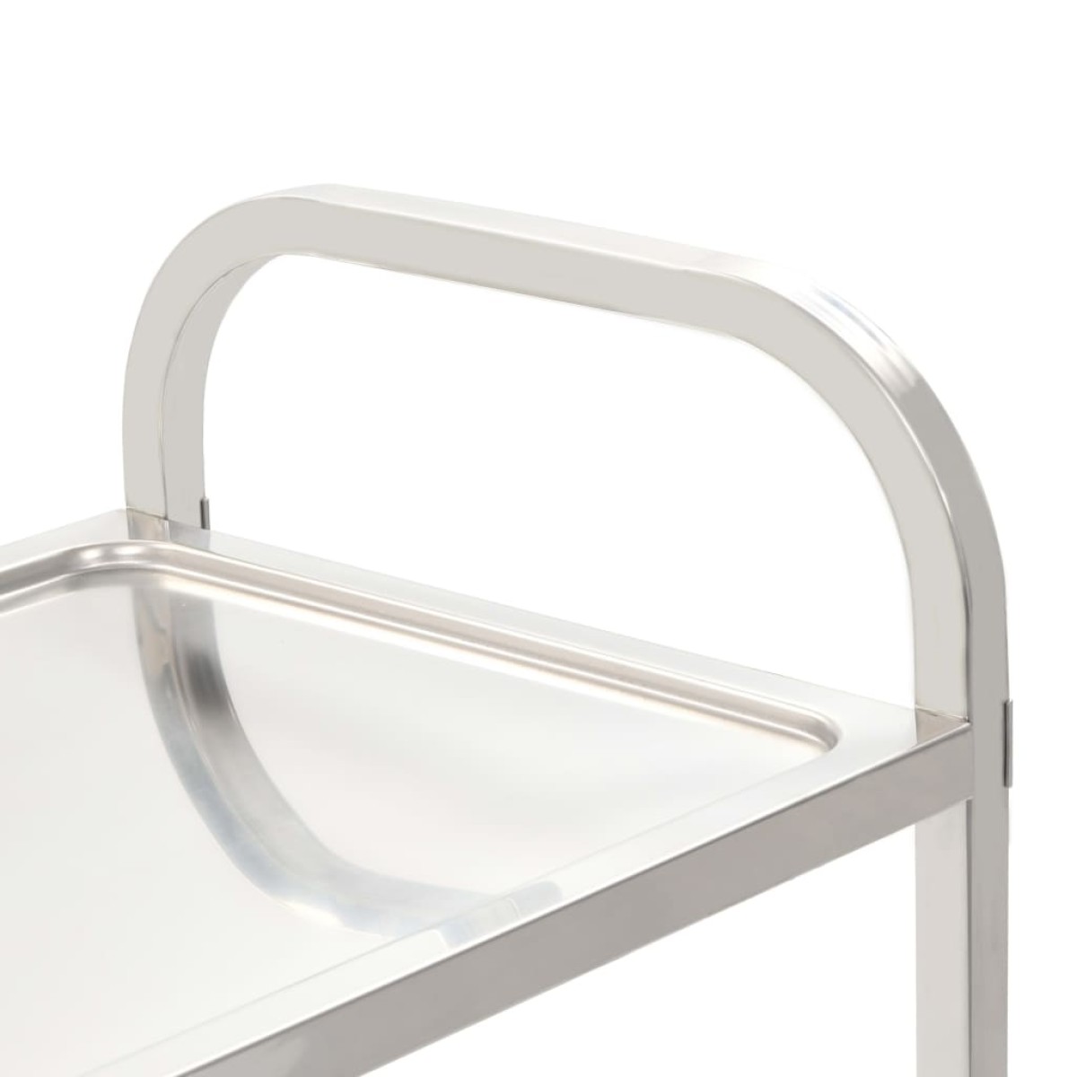 vidaXL Τρόλεϊ Κουζίνας με 3 Ράφια 96,5x55x90 εκ. από Ανοξείδωτο Ατσάλι