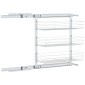 vidaXL Βαγονέτο Κουζίνας Τριώροφο Συρόμενο Ασημί 47x25x56 εκ Συρμ.