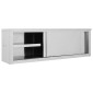 vidaXL Ερμάριο Τοίχου με Συρόμενες Πόρτες 150x40x50 εκ. Ανοξ. Ατσάλι