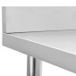 vidaXL Πάγκος Εργασίας Κουζίνας με Πλάτη 60x60x93 εκ. Ανοξείδ. Ατσάλι