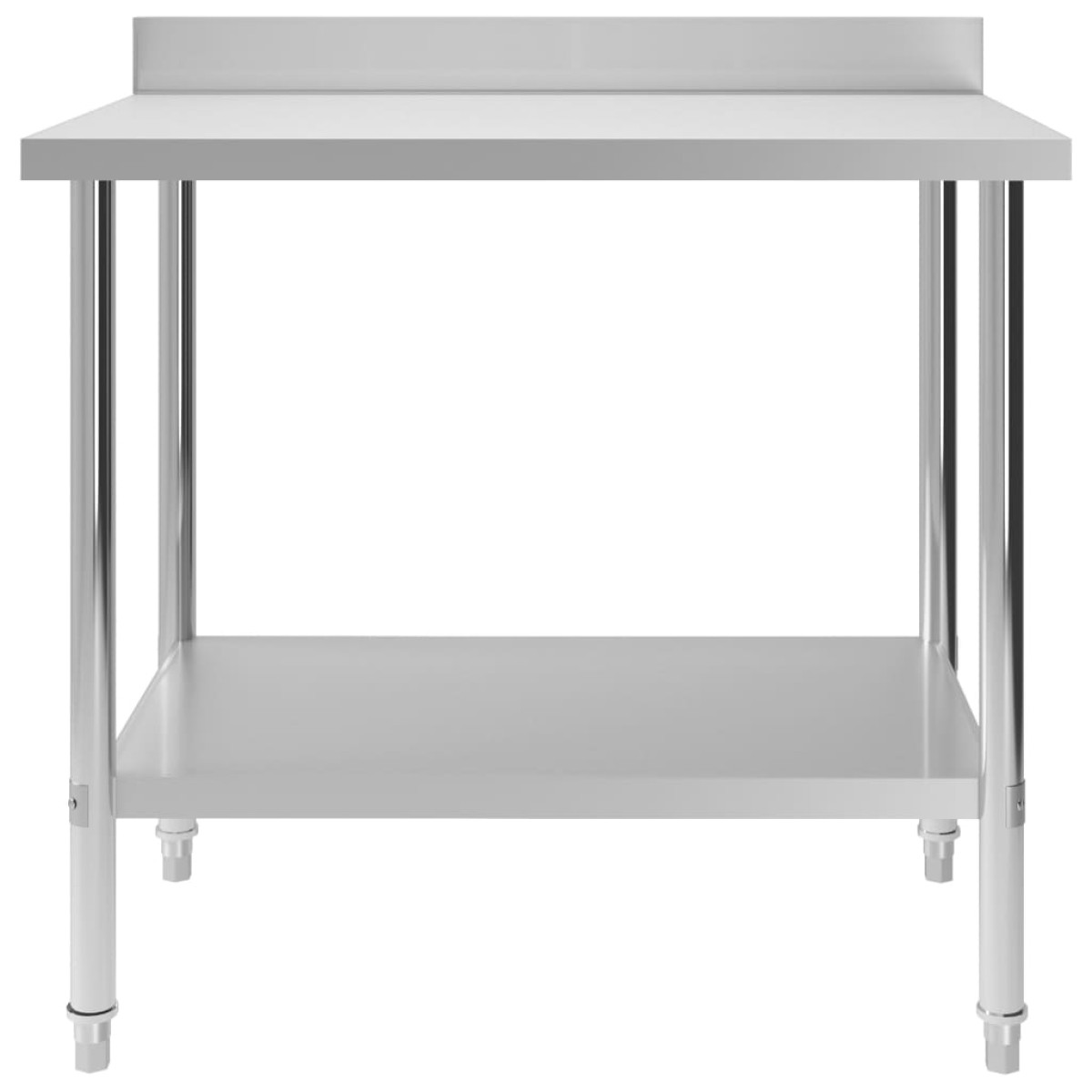 vidaXL Πάγκος Εργασίας Κουζίνας με Πλάτη 100x60x93 εκ. Ανοξείδ. Ατσάλι