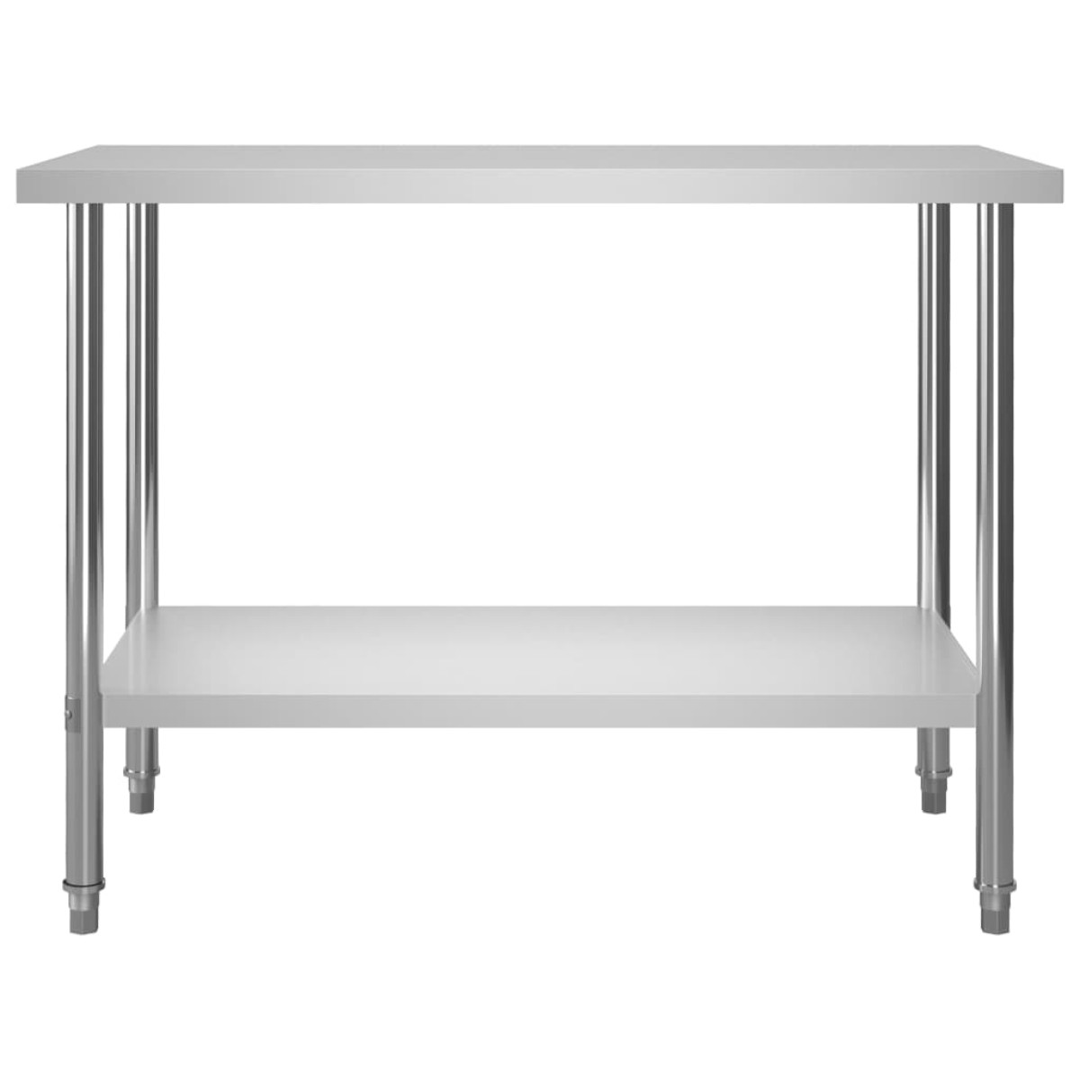 vidaXL Πάγκος Εργασίας Κουζίνας 120x60x85 εκ. από Ανοξείδωτο Ατσάλι
