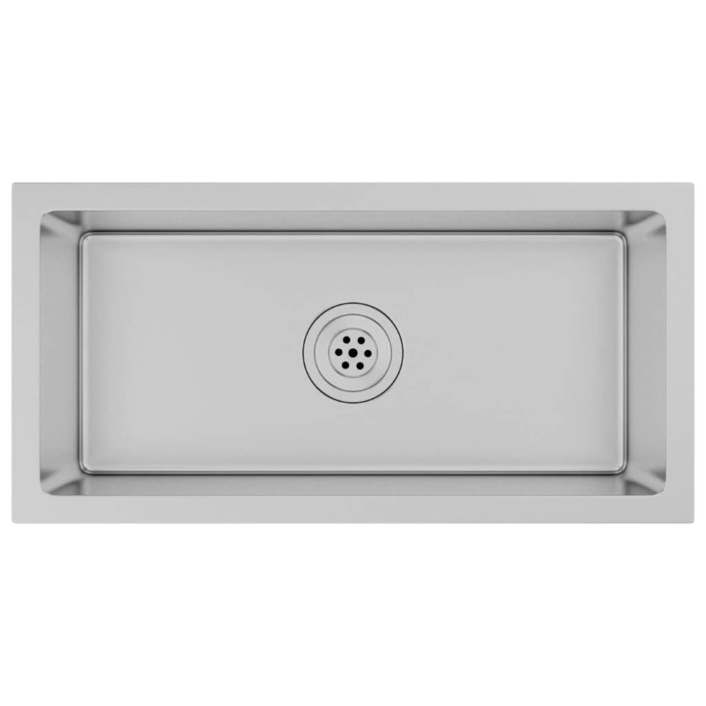 vidaXL Νεροχύτης Κουζίνας Χειροποίητος από Ανοξείδωτο Ατσάλι