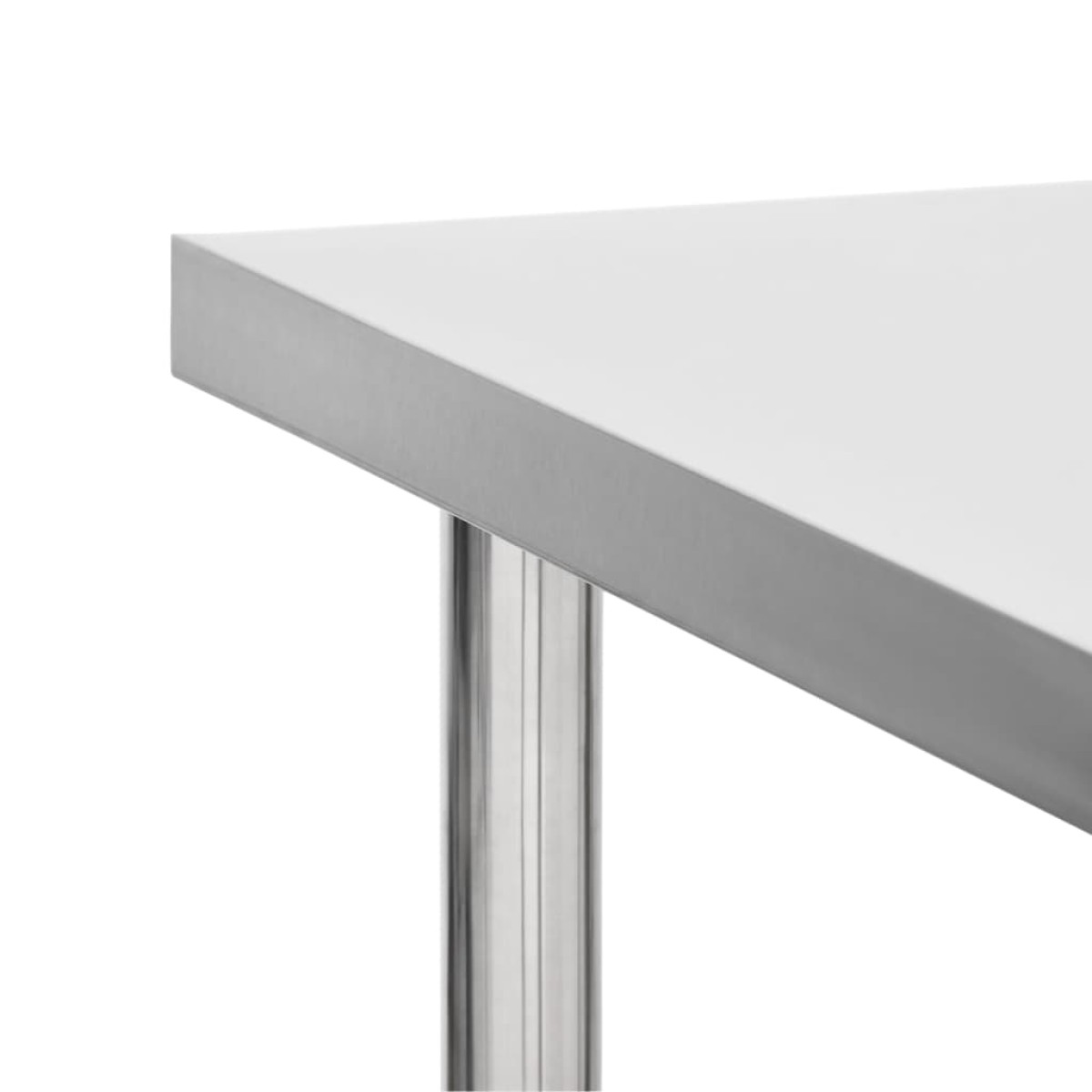 vidaXL Πάγκος Εργασίας Κουζίνας με Ροδάκια 100x30x85εκ Ανοξείδ. Ατσάλι