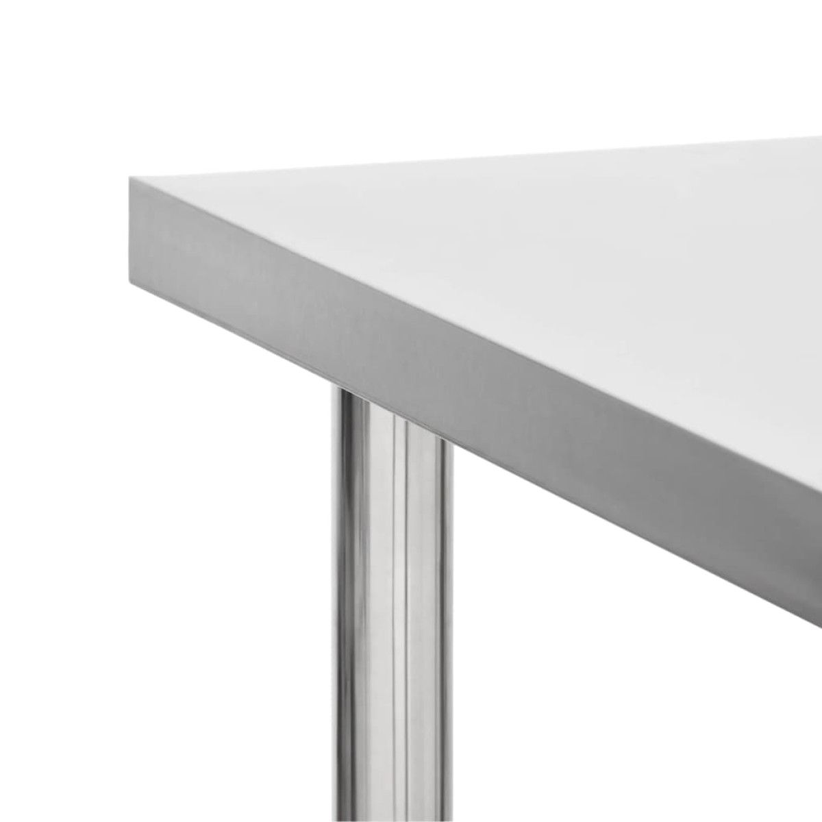 vidaXL Πάγκος Εργασίας Κουζίνας με Ροδάκια 100x60x85εκ Ανοξείδ. Ατσάλι