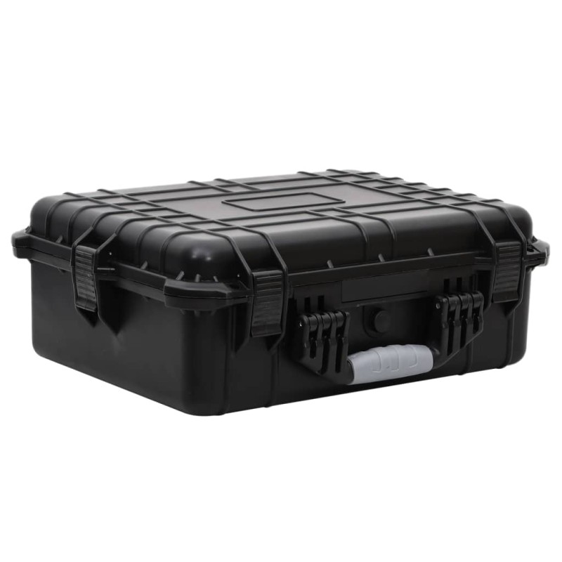 vidaXL Θήκη Πτήσης Φορητή Μαύρη 52 x 40 x 19 εκ. από Πολυπροπυλένιο