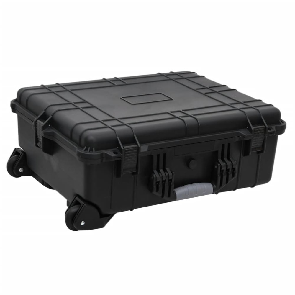 vidaXL Θήκη Πτήσης με Ρόδες Μαύρη 63 x 50 x 23 εκ. από Πολυπροπυλένιο