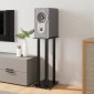 vidaXL Βάσεις Ηχείων με 4 Στήλες 2 Τεμ. Μαύρες από Ψημένο Γυαλί