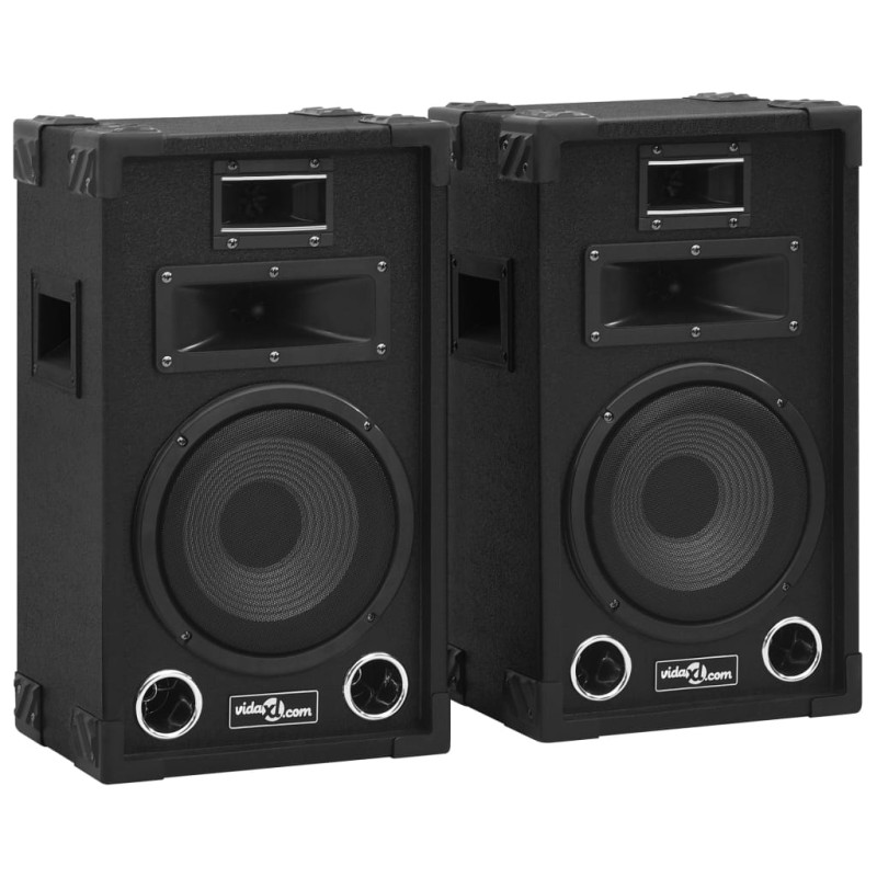vidaXL Ηχεία Επαγγελματικά Παθητικά Hifi 2 τεμ. Μαύρα 800 W