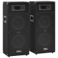 vidaXL Ηχεία Επαγγελματικά Παθητικά Hifi 2 τεμ. Μαύρα 1000 W