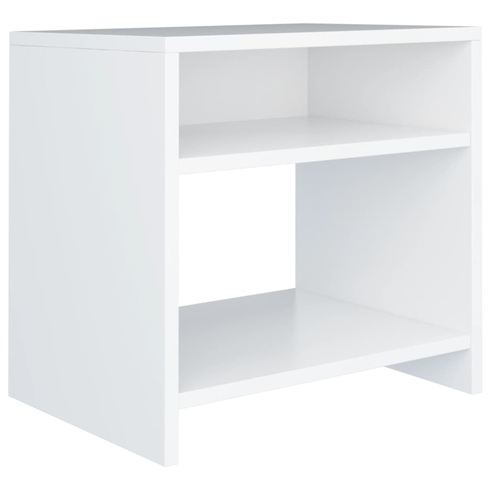 vidaXL Κομοδίνο Λευκό 40 x 30 x 40 εκ. από Επεξ. Ξύλο