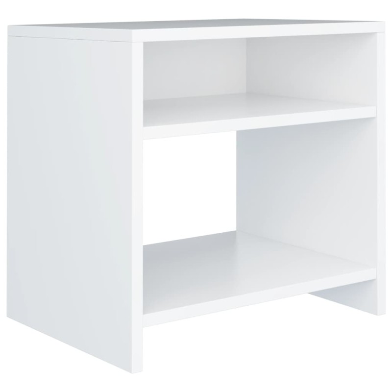 vidaXL Κομοδίνο Λευκό 40 x 30 x 40 εκ. από Επεξ. Ξύλο