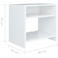 vidaXL Κομοδίνα 2 τεμ. Λευκά 40 x 30 x 40 εκ. από Μοριοσανίδα