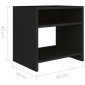 vidaXL Κομοδίνο Μαύρο 40 x 30 x 40 εκ. από Μοριοσανίδα